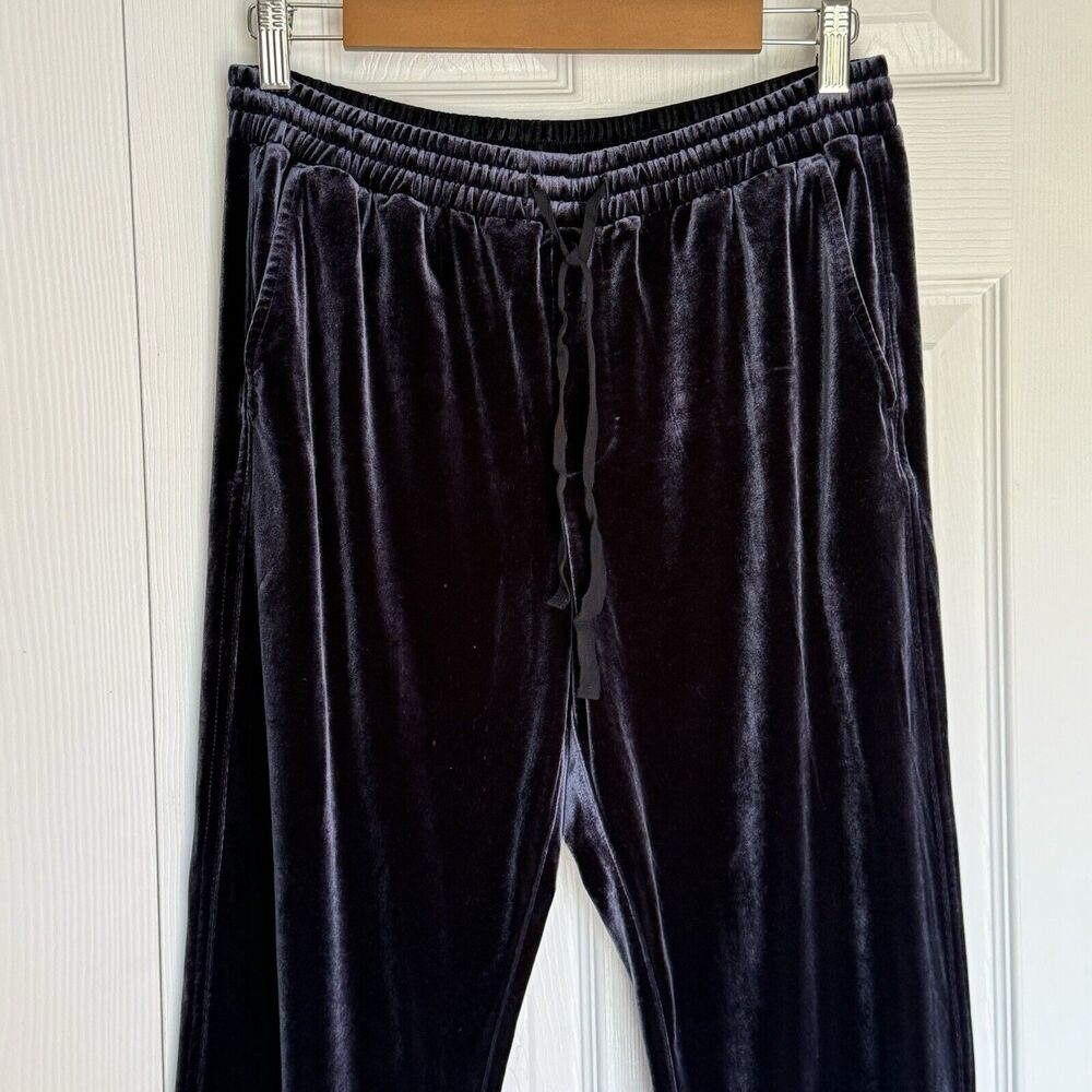 Gap Pants Women Small Blue Velvet Joggers Soft Relaxed Fit Drawstring Pockets